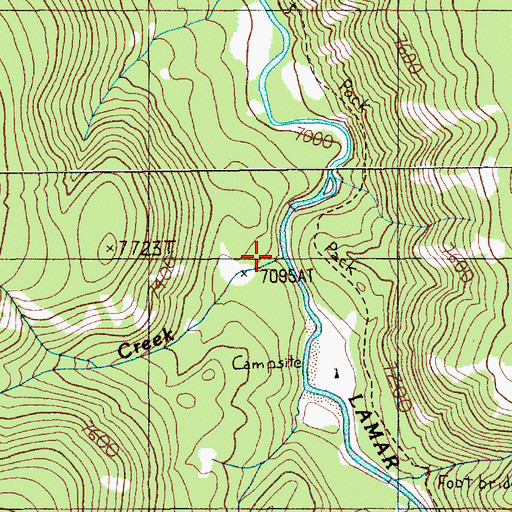 Topographic Map of Clover Creek, WY