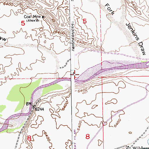 Topographic Map of Coal Draw, WY
