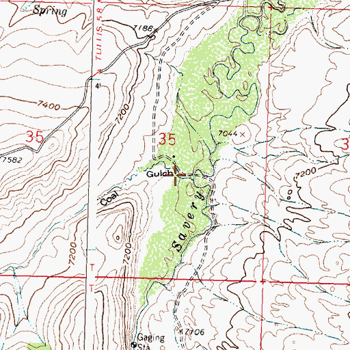 Topographic Map of Coal Gulch, WY