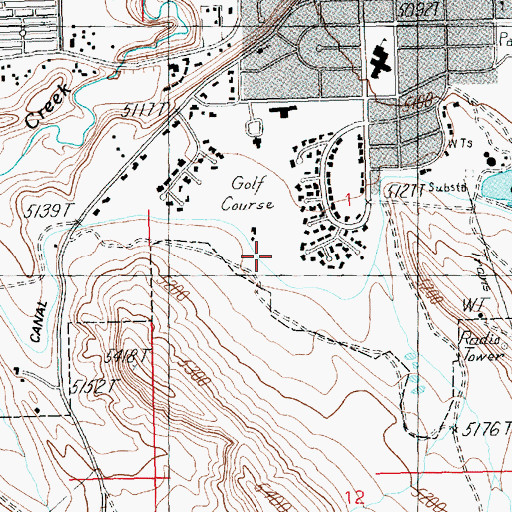 Topographic Map of Cody Canal, WY