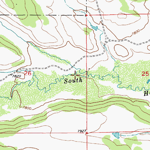 Topographic Map of Cole Creek, WY