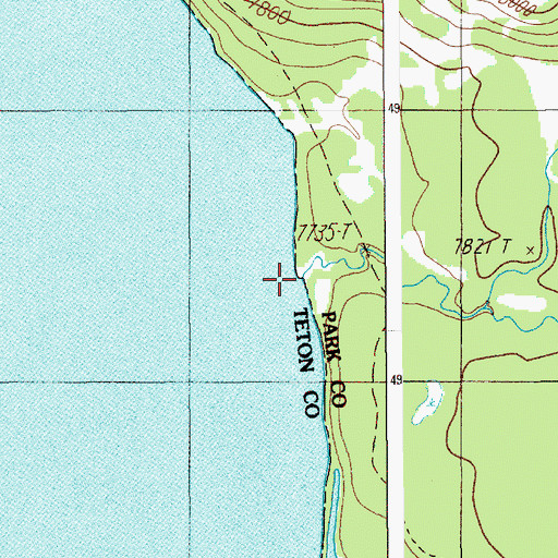 Topographic Map of Columbine Creek, WY