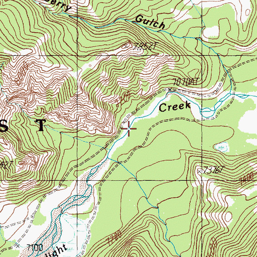 Topographic Map of Company Creek, WY