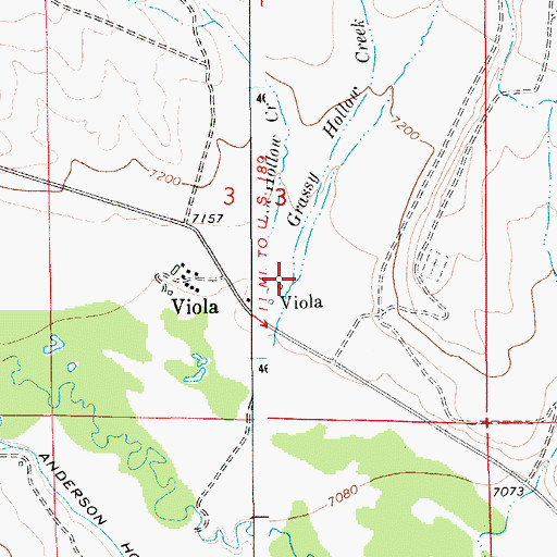 Topographic Map of Conway Creek, WY