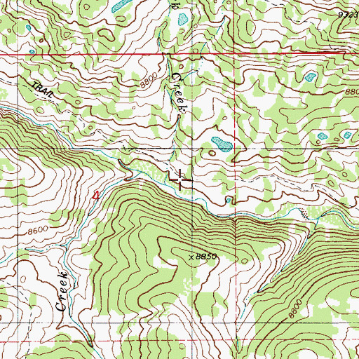 Topographic Map of Corlos Creek, WY