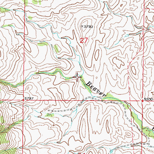 Topographic Map of Corpe Creek, WY