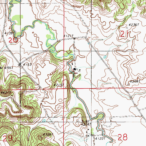 Topographic Map of Corral Creek, WY