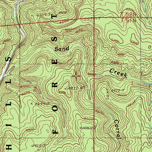 Topographic Map of Corral Creek, WY