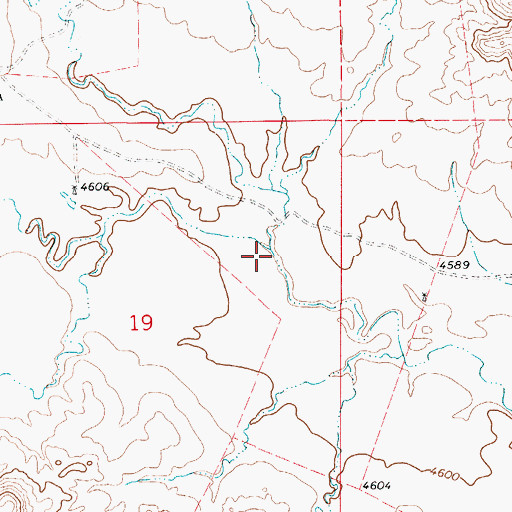Topographic Map of Cottonwood Creek, WY