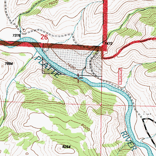 Topographic Map of Cottonwood Creek, WY