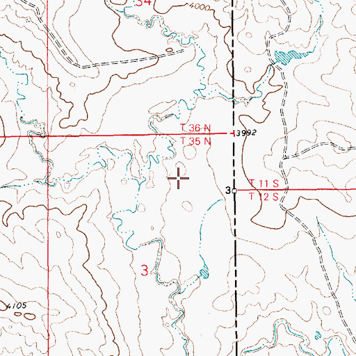 Topographic Map of Cottonwood Prong, WY