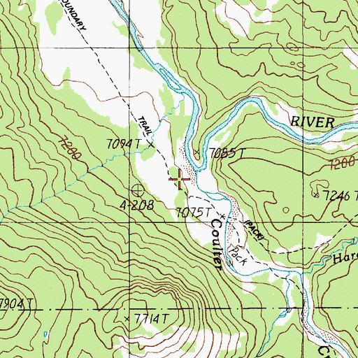 Topographic Map of Coulter Creek, WY