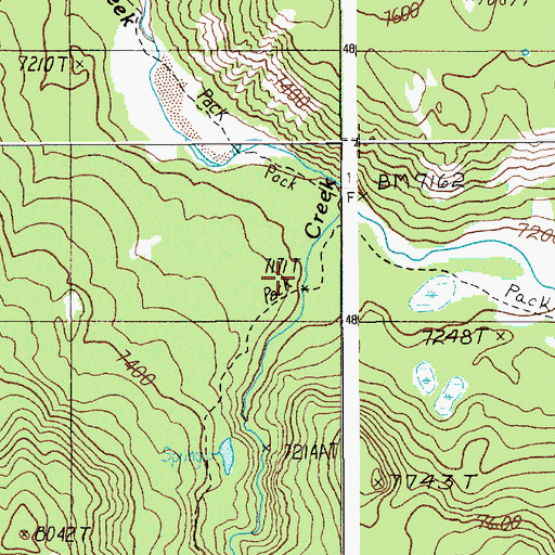 Topographic Map of Coulter Creek Trail, WY