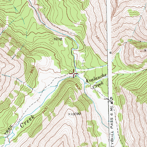 Topographic Map of Cow Creek, WY