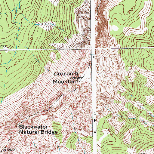 Topographic Map of Coxcomb Mountain, WY
