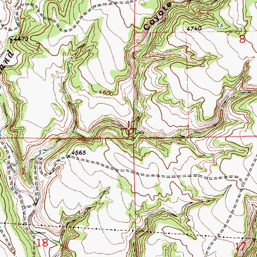 Topographic Map of Coyote Canyon, WY