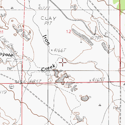 Topographic Map of Coyote Creek, WY