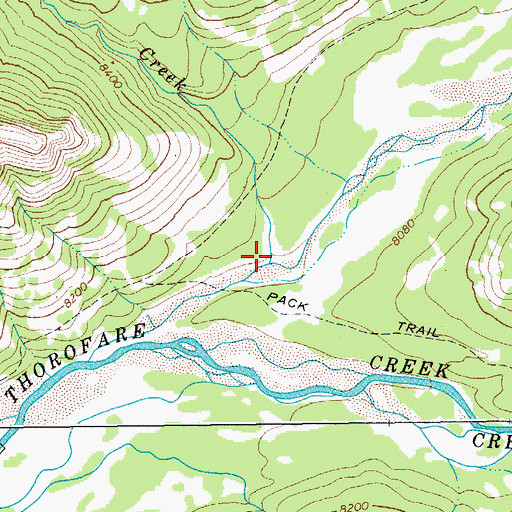 Topographic Map of Coyote Creek, WY
