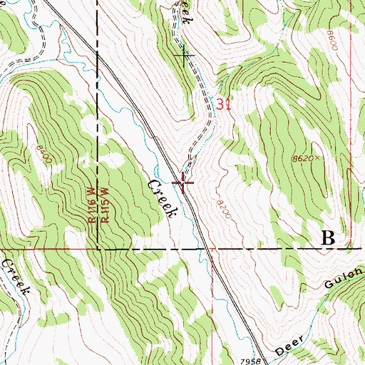 Topographic Map of Coyote Park Creek, WY