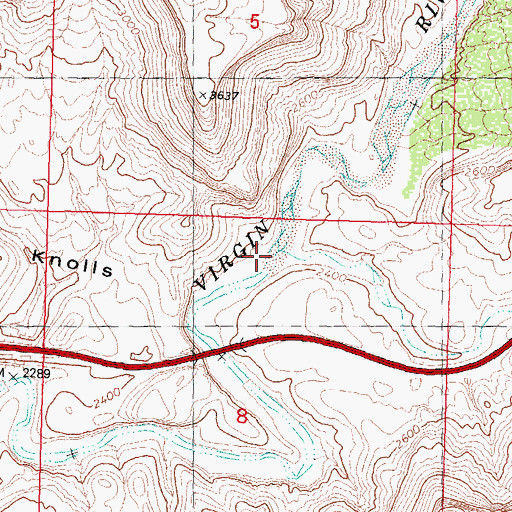 Topographic Map of Black Rock Gulch, AZ