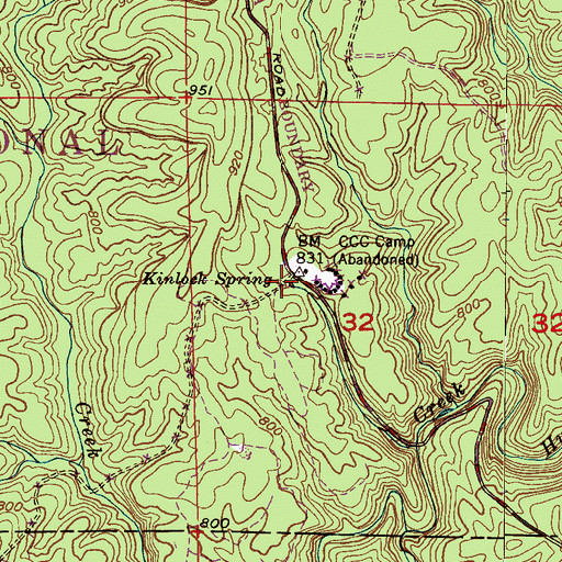 Topographic Map of Kinlock Spring, AL