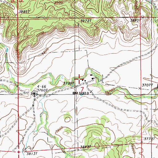 Topographic Map of Cross Anchor Ranch, WY