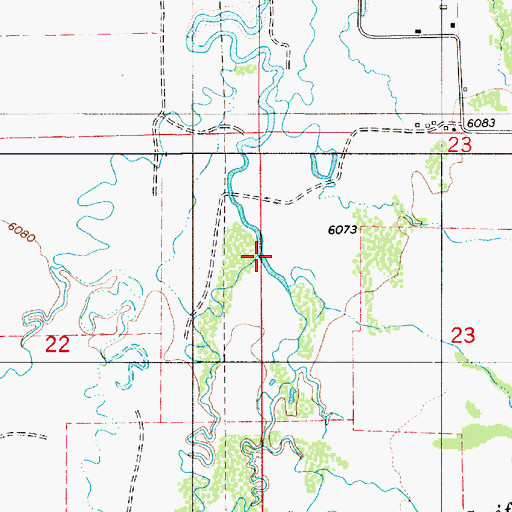 Topographic Map of Crow Creek, WY