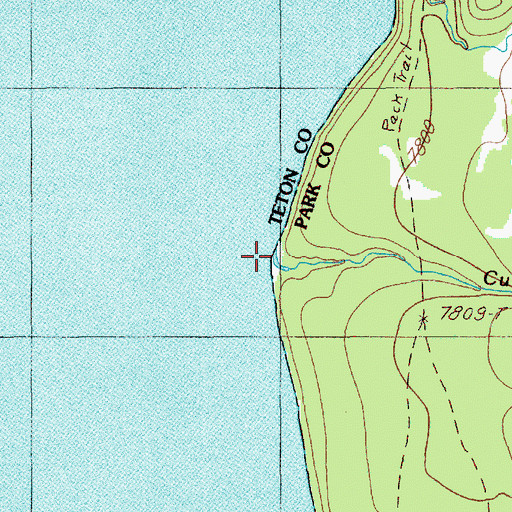 Topographic Map of Cub Creek, WY
