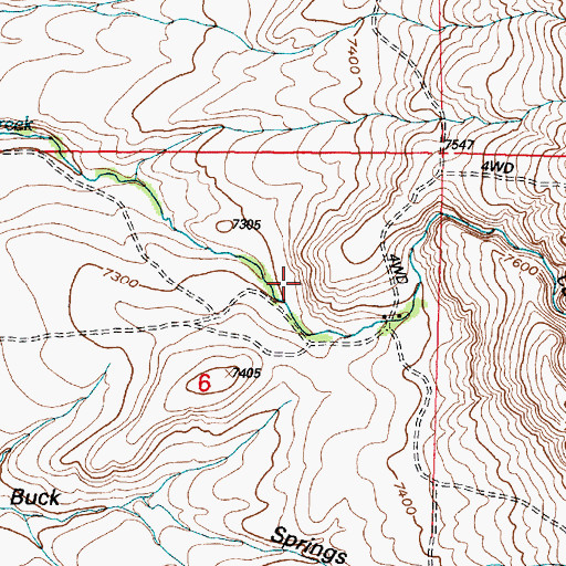Topographic Map of Cumberland Gulch, WY