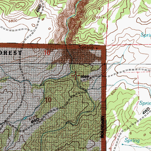 Topographic Map of Cummings Creek, WY