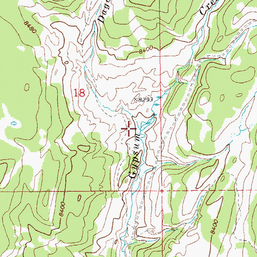 Topographic Map of Dago Creek, WY