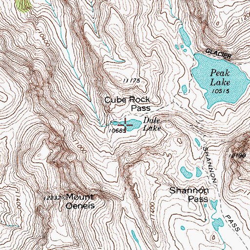 Topographic Map of Dale Lake, WY