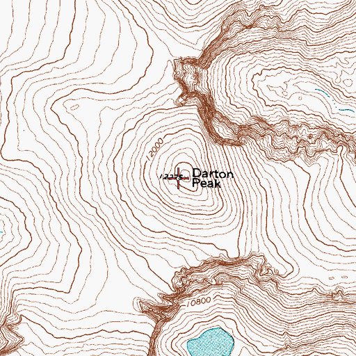 Topographic Map of Darton Peak, WY