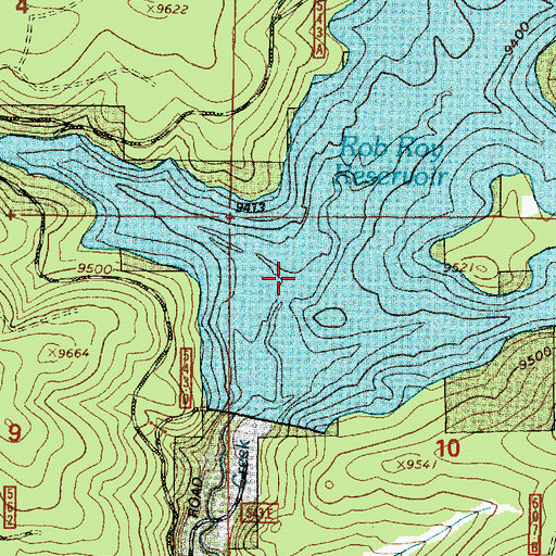 Topographic Map of Dave Creek, WY