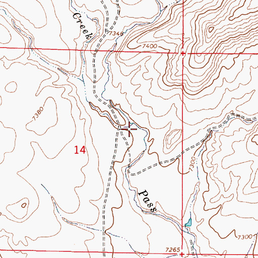 Topographic Map of Davidson Creek, WY