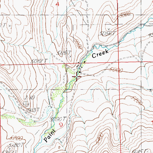 Topographic Map of Davidson Ranch, WY