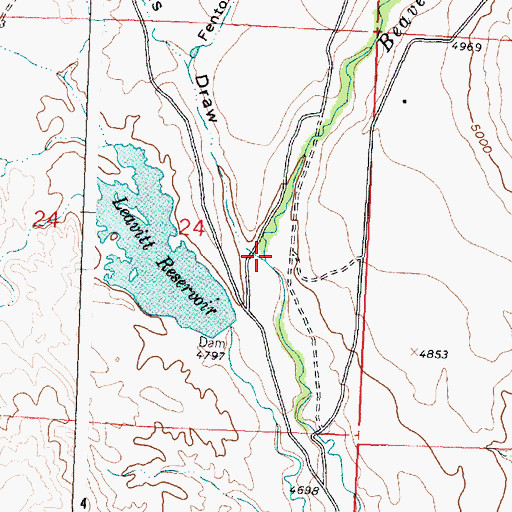 Topographic Map of Davis Draw, WY