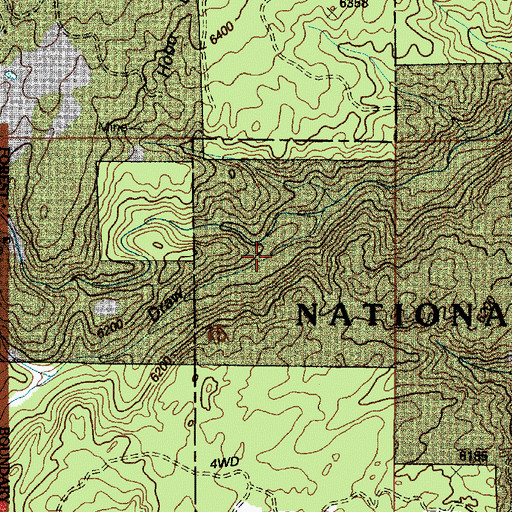 Topographic Map of Day Draw, WY