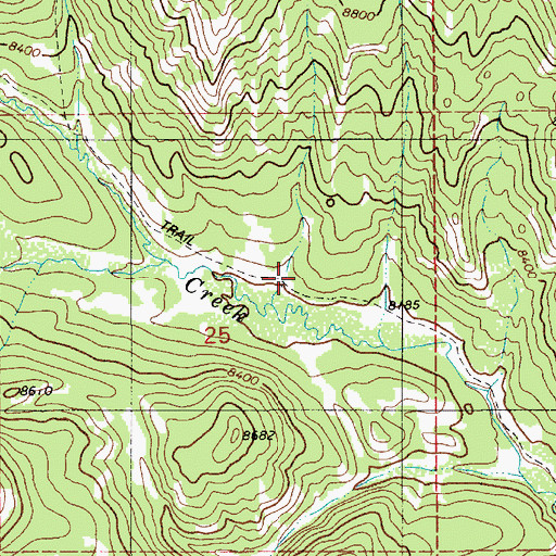 Topographic Map of Dead Cow Creek, WY