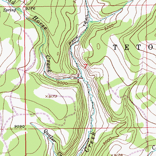 Topographic Map of Dead Horse Creek, WY