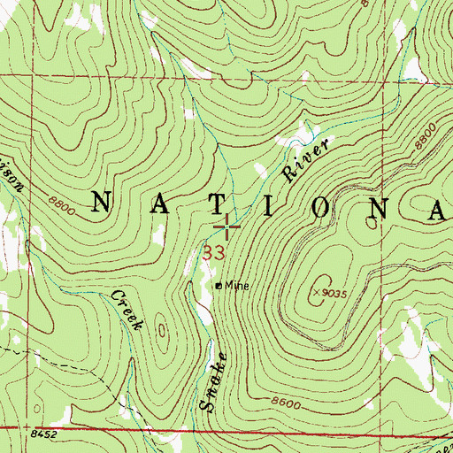 Topographic Map of Deadman Creek, WY