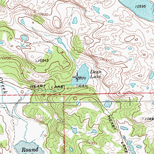 Topographic Map of Dean Lake, WY