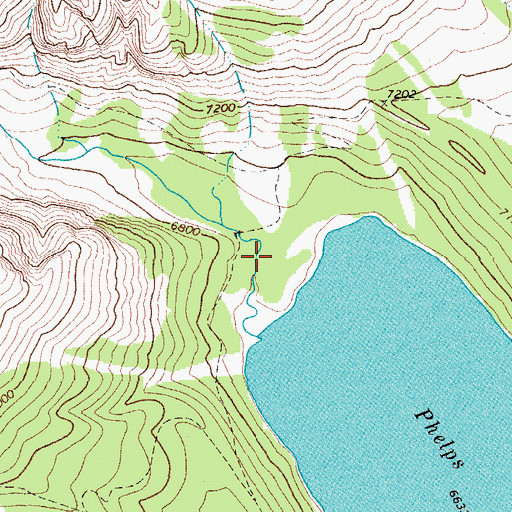 Topographic Map of Death Canyon, WY