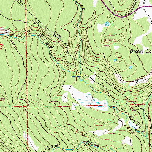 Topographic Map of Deception Creek, WY