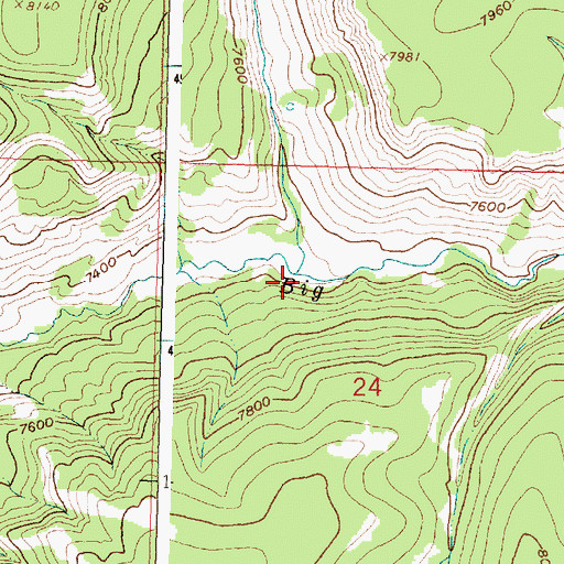 Topographic Map of Deep Creek, WY