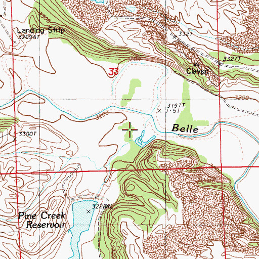 Topographic Map of Deep Creek, WY