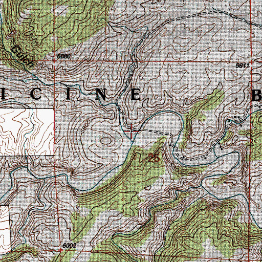 Topographic Map of Deep Gulch, WY