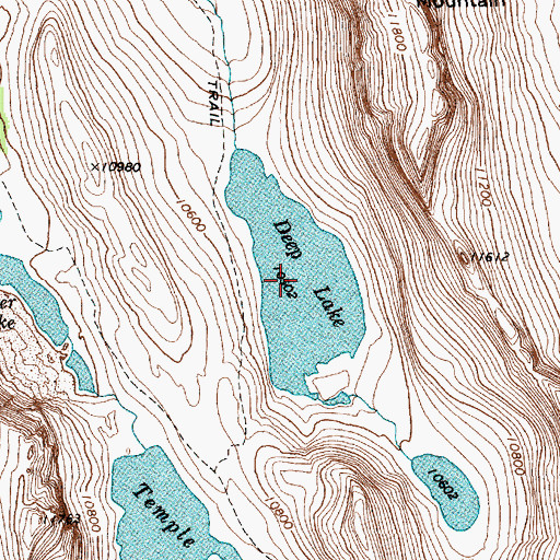 Topographic Map of Deep Lake, WY