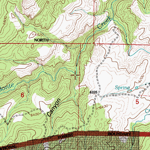 Topographic Map of Deer Canyon, WY