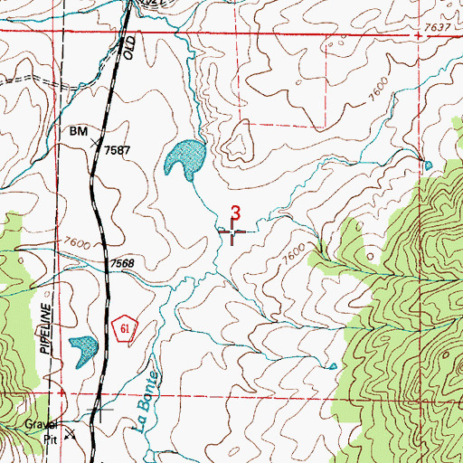 Topographic Map of Deer Creek, WY